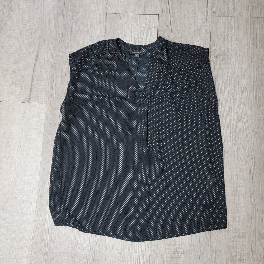 Banana Republic Navy Black & White Polka Dot Women's Sleeveless Top | Size S